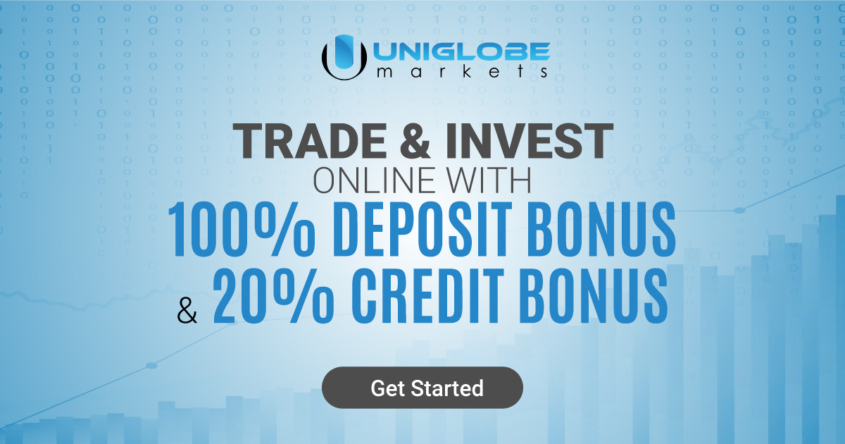 Get a 100% & 20% Deposit Bonus from Uniglobe Markets