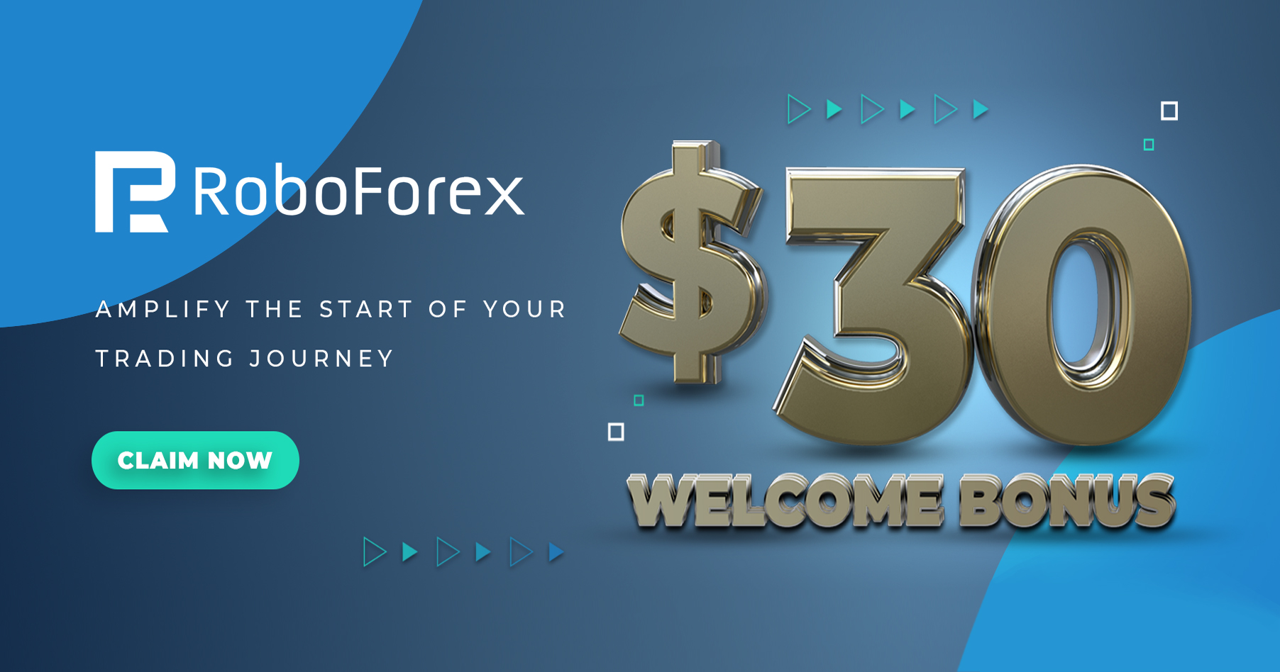 RoboForex 30 USD Welcome No Deposit Bonu