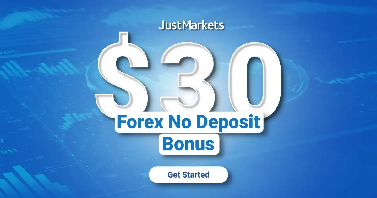 JustMarkets outlined a $30 Forex Welcome Bonus for all