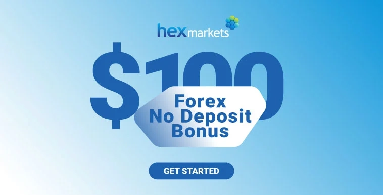Hex Markets offers a Forex $100 No Deposit Bonus