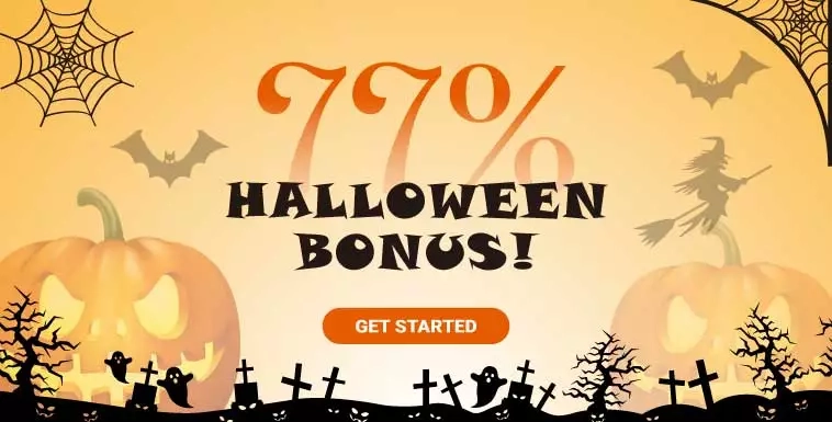 Forex 77% Halloween Trading Deposit Bonus at BoldPrime