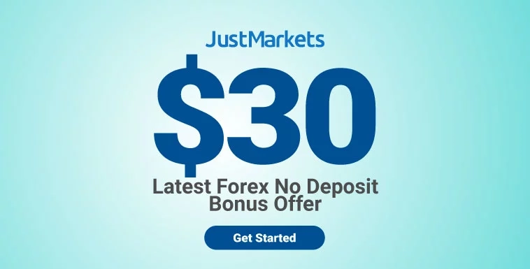 JustMarkets offers a New 30 USD Forex No Deposit Bonus