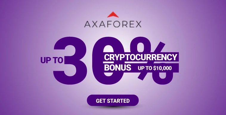 Axaforex Cryptocurrency 30% New Bonus on your Deposit