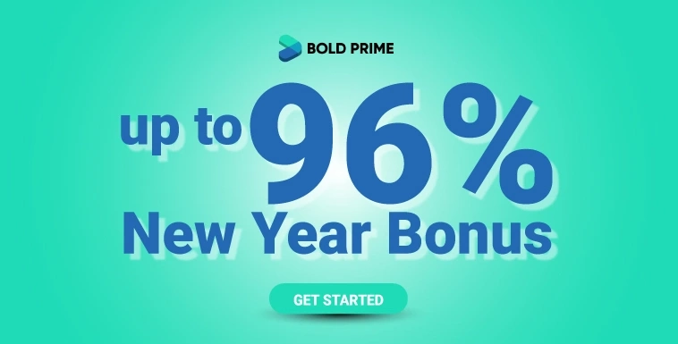Welcome Bonus up to 96% on New Year trading by Boldprime