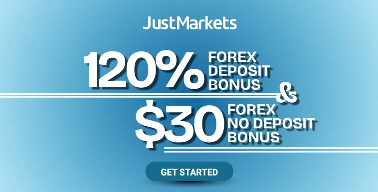 JustMarkets is Providing a 120% Bonus for New Forex Deposits