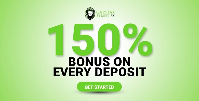 Capital StreetFX Bonus of 150% on Every New Deposit