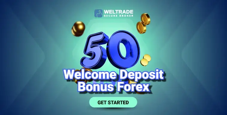 Latest Welcome $50 Deposit Bonus Free opened by Weltrade