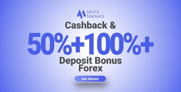 Cashback with 50% and 100% Deposit Bonus at MYFX Markets
