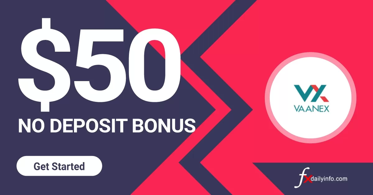 50 USD Welcome No Deposit Bonus by Vaanex
