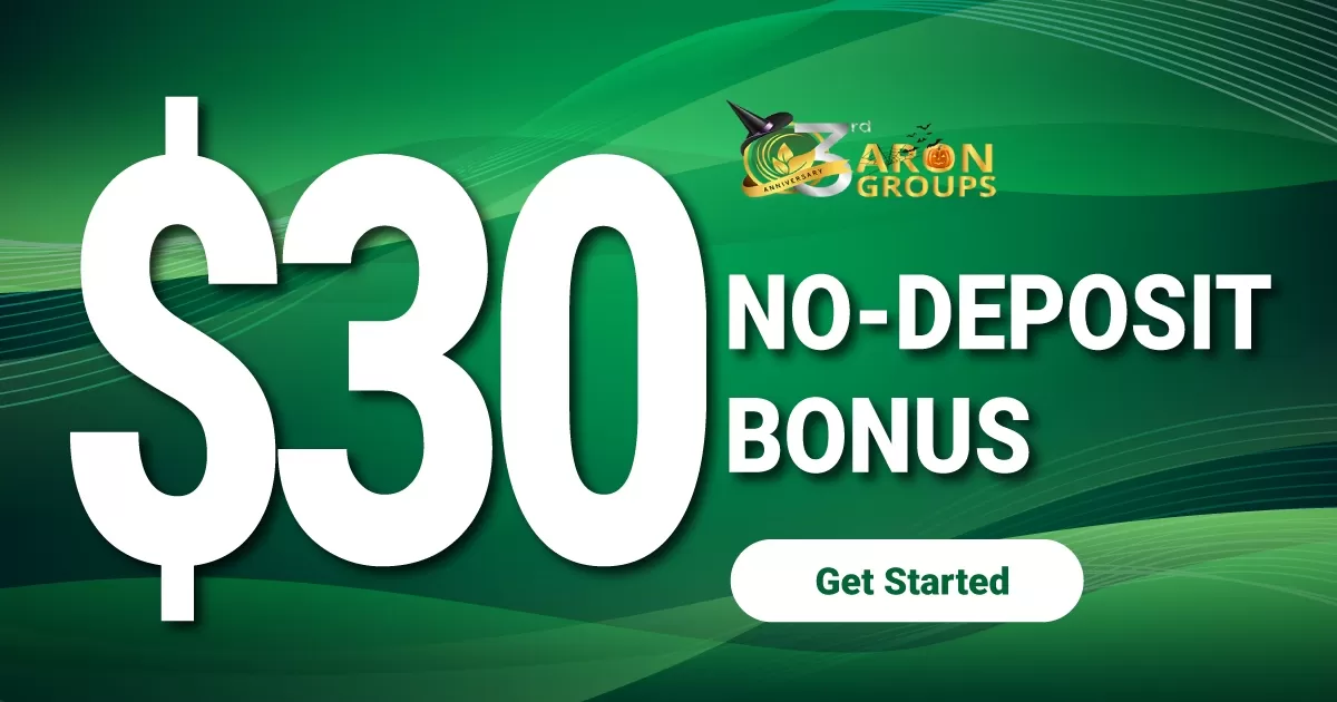 Aron Groups $30 Black Friday No Deposit Bonus