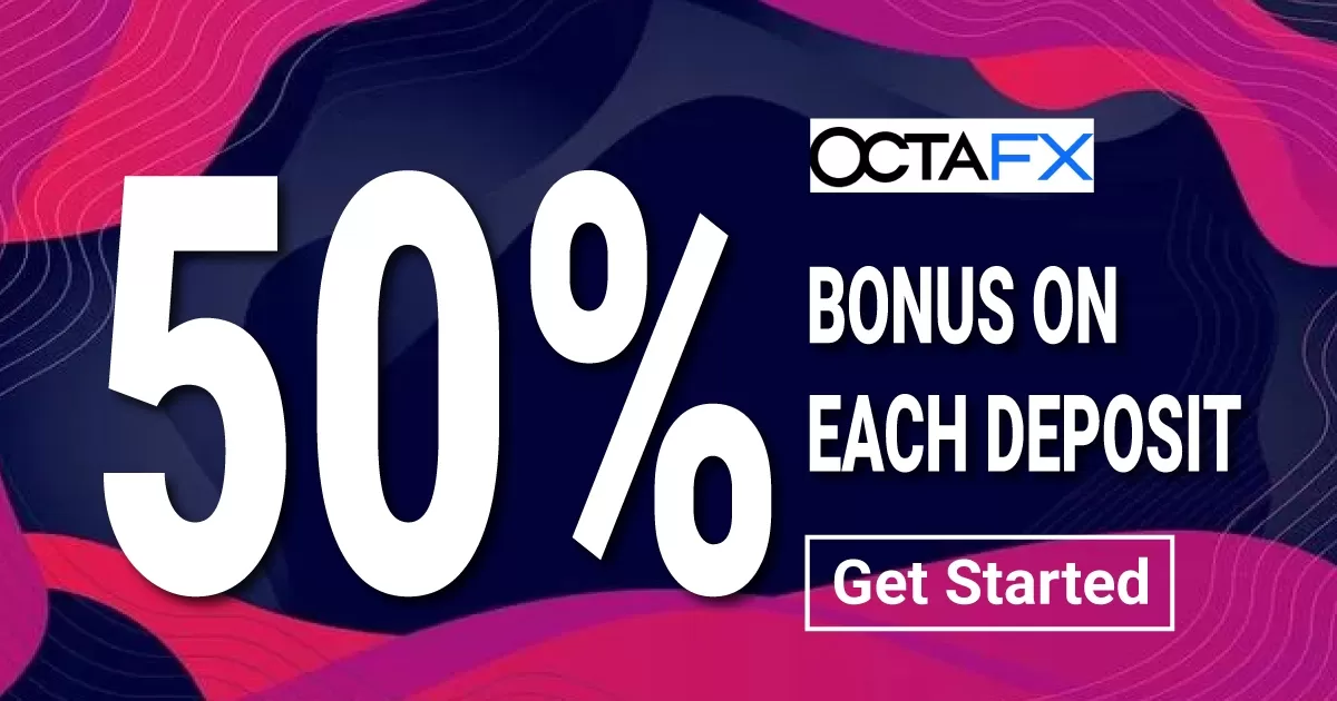 Get a whopping 50% Forex Deposit Bonus on OctaFX