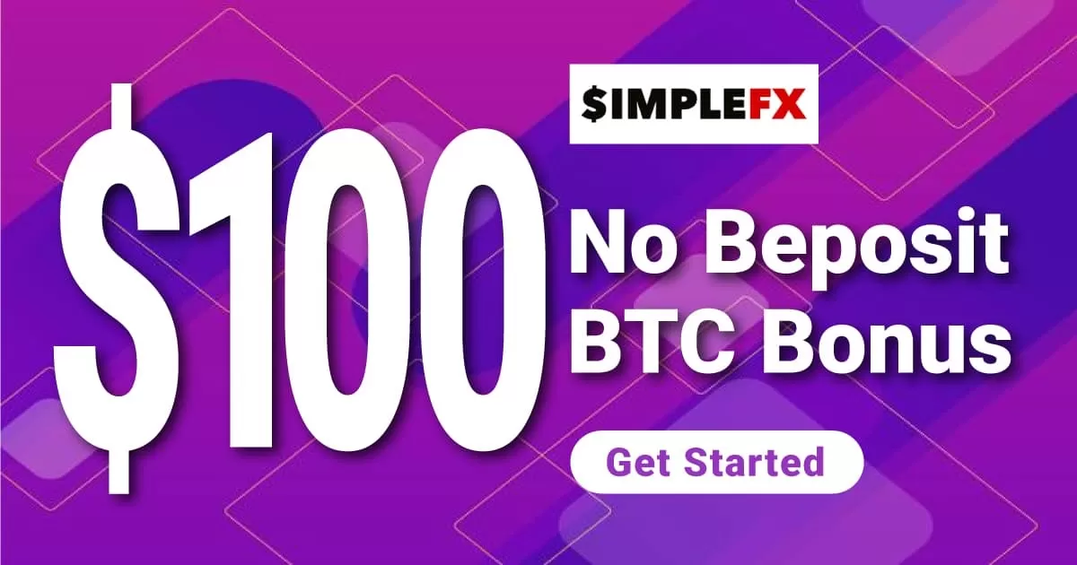 Win $100 No Deposit Bitcoin Bonus on SimpleFX
