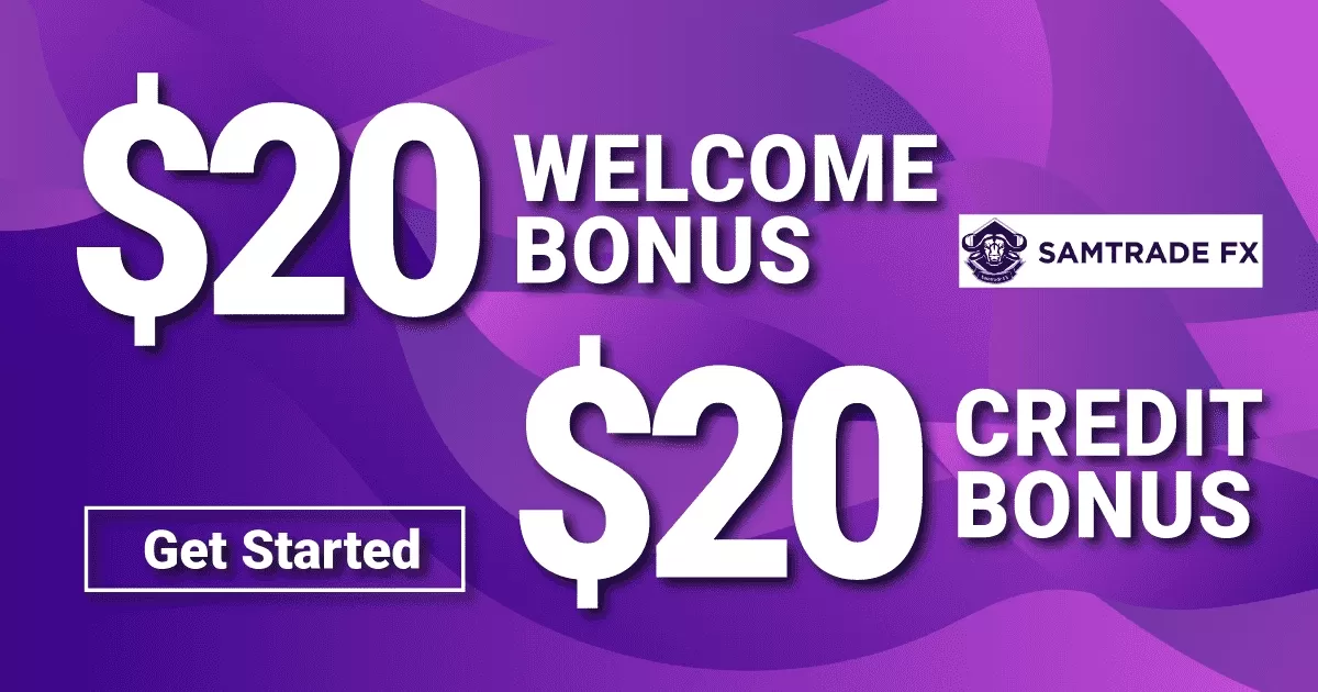 Get SamTrade $20 & 20% Deposite Bonus