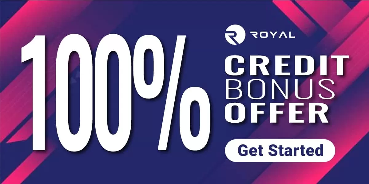 Get 100% Forex Welcome Credit Bonus Promotion on Royal