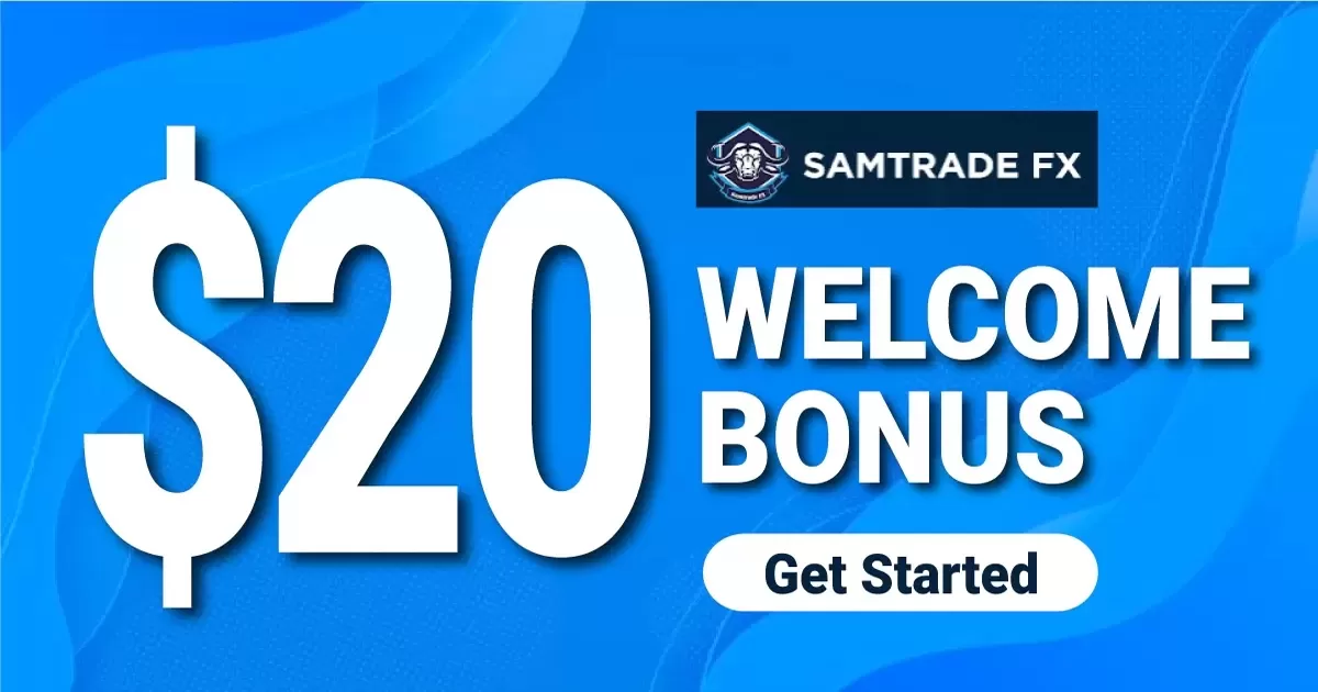 Receive $20 Free Welcome Bonus from SamTradeFX