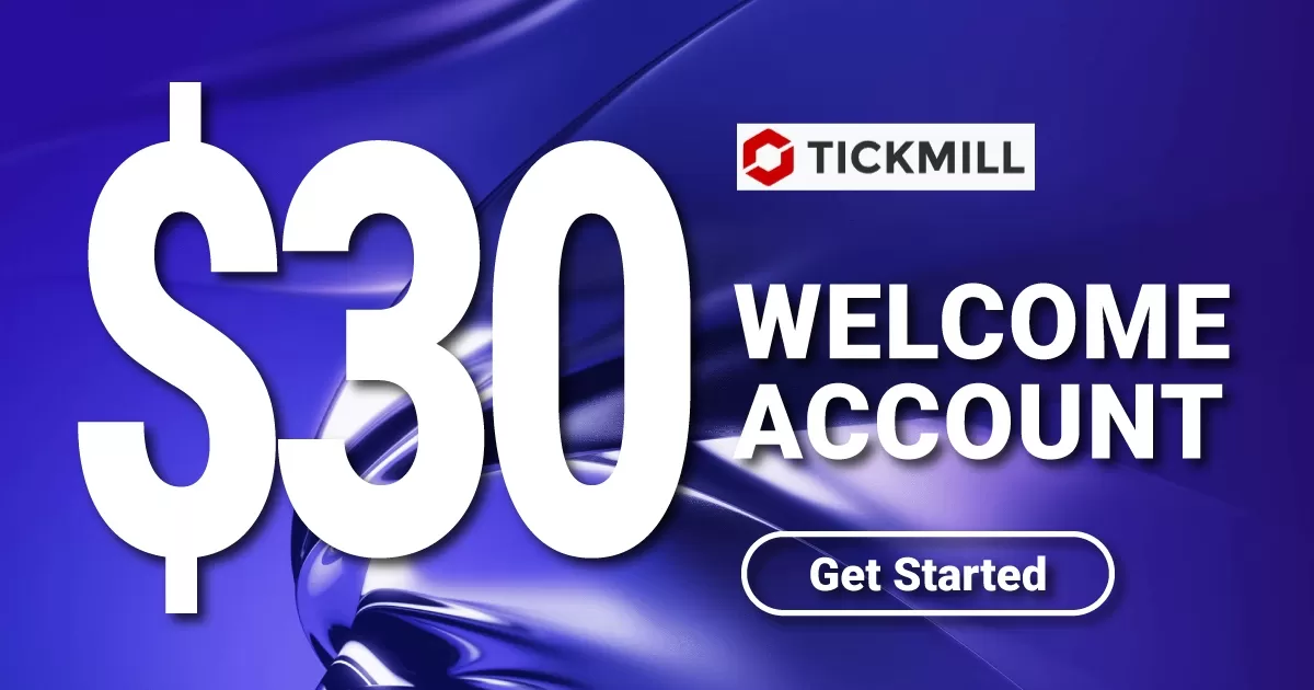 Tickmill $30 Welcome No Deposit Bonus