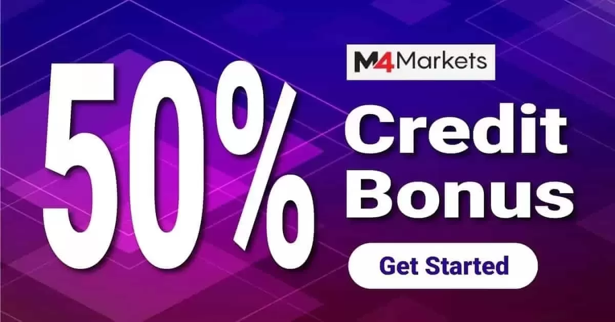 Get 50% Forex Credit Bonus up to $5000 on M4Markets