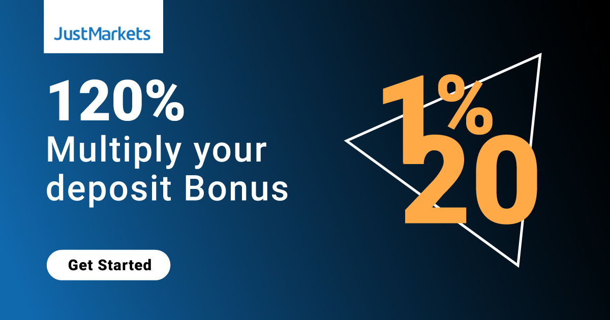 120% Multiply your deposit - JustMarkets