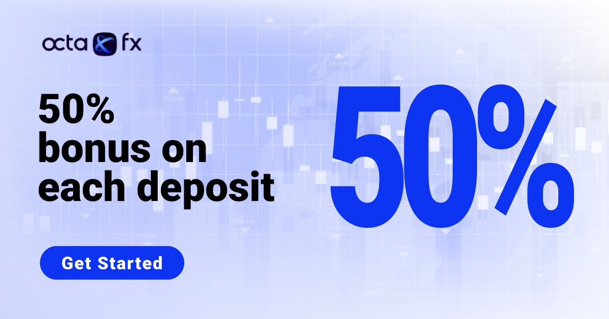 50% Bonus on Each Deposit - OctaFX