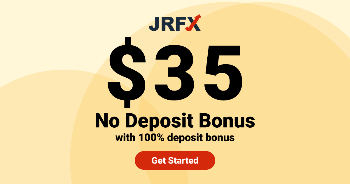 JRFX $35 Welcome No Deposit Bonus and Start Trading Today
