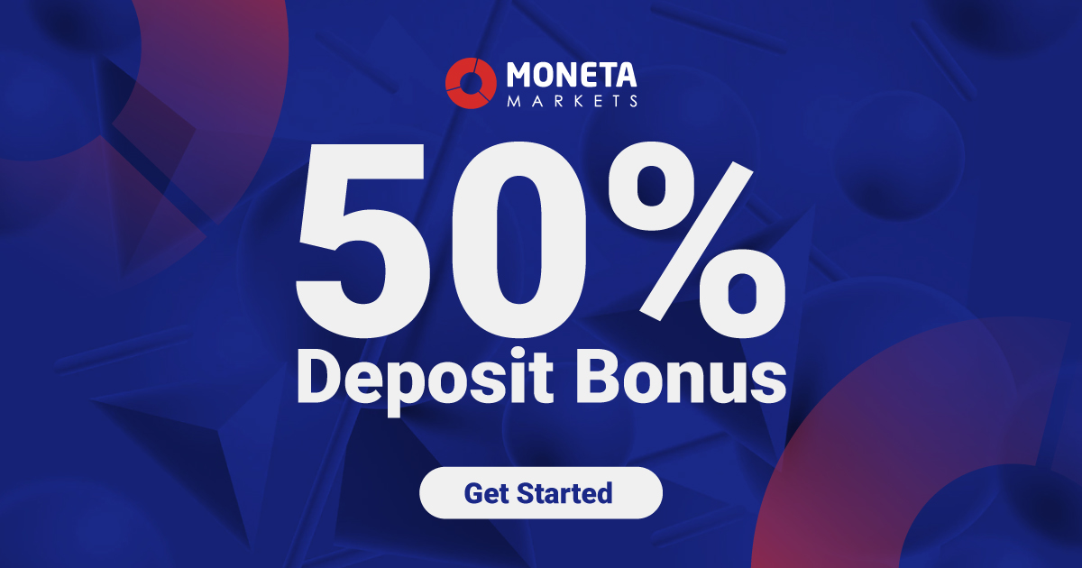 Get a forex 50% Deposit Bonus from Moneta Markets