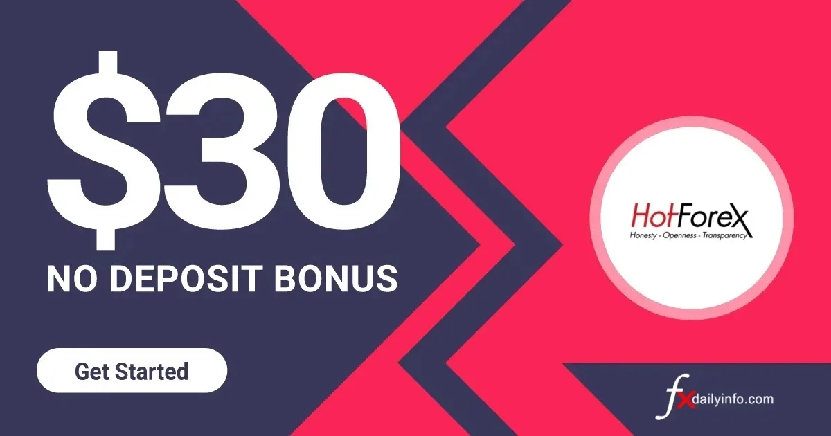 30 USD Forex No Deposit Bonus Promotion 